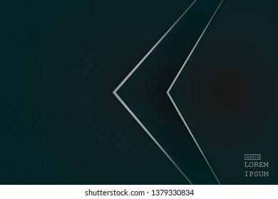 elegant luxury Vector Abstract, science, futuristic,  technology concept with Digital image of gradient stripes lines with dark green color background.