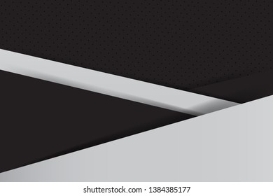 elegant luxury Vector Abstract, science, futuristic, technology concept with Digital image of gradient stripes lines with dark green color background