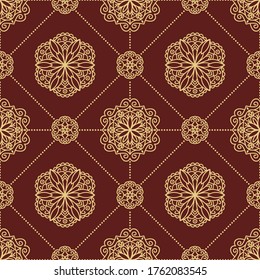 Elegant Luxury Vintage Damask Abstract Floral Seamless Pattern Design