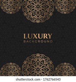 Elegant Luxury Vintage Damask Abstract Floral Pattern Mandala Design Background