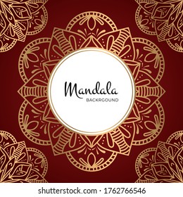 Elegant Luxury Vintage Damask Abstract Floral Pattern Mandala Design Background