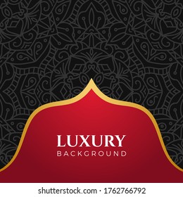Elegant Luxury Vintage Damask Abstract Floral Pattern Mandala Design Background