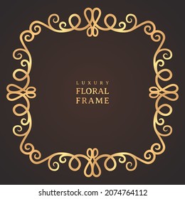 Elegant luxury vintage gold decorative frame vector image