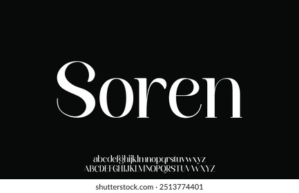 Elegant Luxury wedding alphabet font. Typography Luxury classic lettering serif fonts decorative wedding logo vintage retro concept. vector illustration