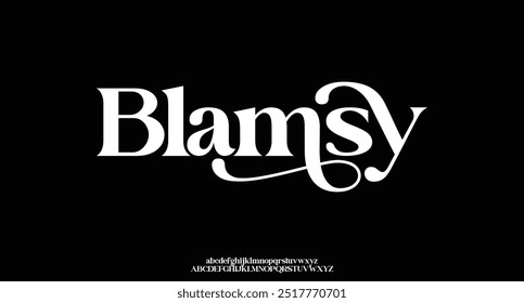 Elegant Luxury wedding alphabet font. Typography Luxury classic lettering serif fonts decorative wedding logo vintage retro concept. vector illustration