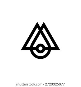 Elegantes M-Tropfenmonogramm. Ein modernes, futuristisches Icon für den Gewässerschutz, Wassermarken in Flaschen oder Smart-Home-Water-Tech.