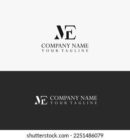elegantes M- und E-Buchstaben-Monogramm-Logo.