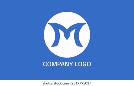 Logotipo M elegante para a identidade da marca da empresa