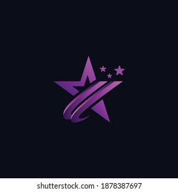 Elegant M star logo design