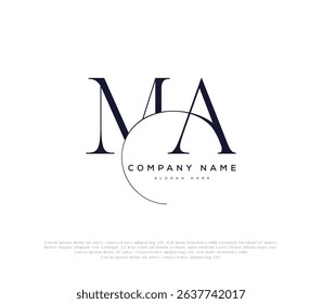Elegant MA Initials Logo for Corporate Branding