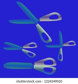 Elegant magian kit gradient multicolor tool scissors.