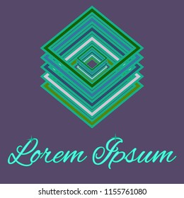 Elegant magic abstract multicolored cube geometric.