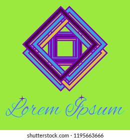 Elegant magic abstract multicolored cube geometric.