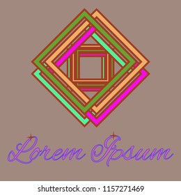 Elegant magical abstract multicolor cube geometric.