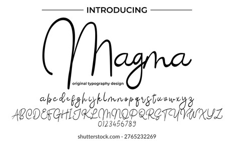 Elegant Magna Script Font Typography Poster with Handwritten Calligraphy Style