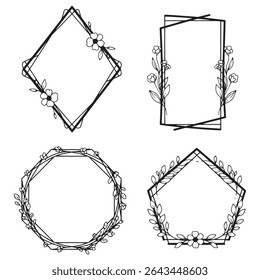 Elegant and Majestic Vintage Decorative Floral Frames Vector Collection
