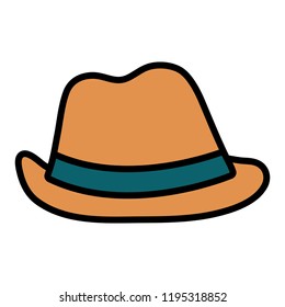 elegant male fedora hat icon