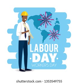 elegant man builder to labour day