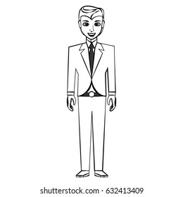 Elegant man cartoon
