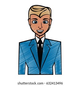 Elegant man cartoon