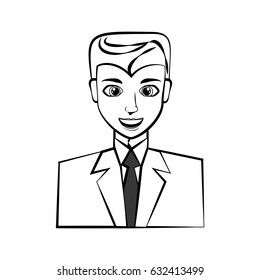 Elegant man cartoon