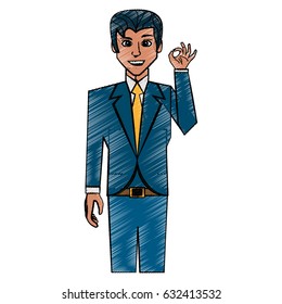 Elegant man cartoon