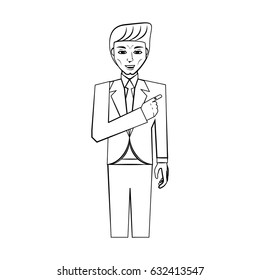 Elegant man cartoon