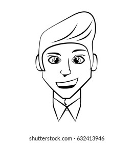 Elegant man cartoon