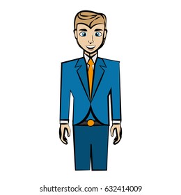 Elegant man cartoon