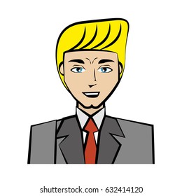 Elegant man cartoon