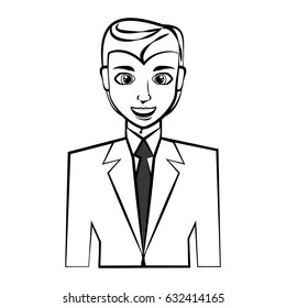 Elegant man cartoon