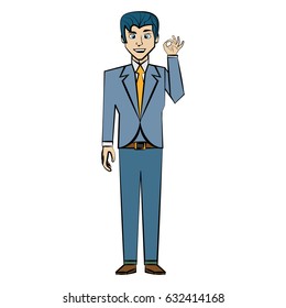 Elegant man cartoon