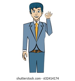 Elegant man cartoon