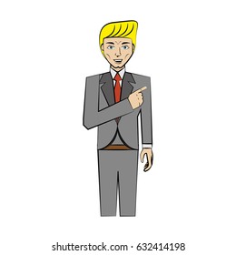 Elegant man cartoon