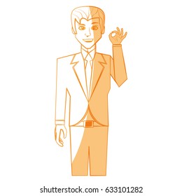 Elegant man cartoon