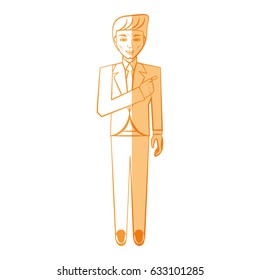 Elegant man cartoon