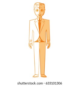 Elegant man cartoon