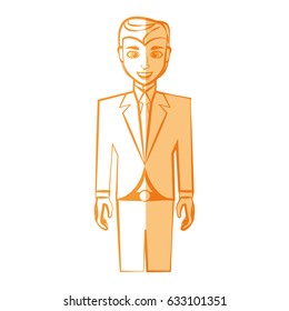 Elegant man cartoon