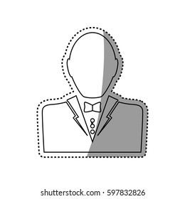 Elegant man pictogram icon vector illustration graphic design