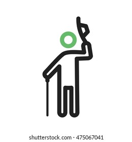 Elegant Man Saluting