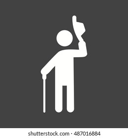 Elegant Man Saluting