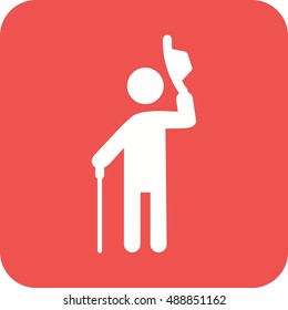 Elegant Man Saluting