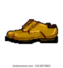 elegant man shoes game pixel art retro vector. bit elegant man shoes. old vintage illustration