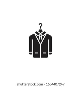 Elegant man suit vector icon. Silhouette of man's head bow tie icon. Trendy Flat style for graphic design, Web site, UI. EPS10. Vector illustration