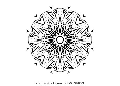 Elegant Mandala Art with Concentric Layers and Shades of Gray on Light Background	