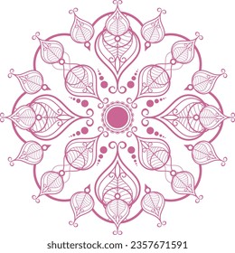 Elegant mandala background vector illustration design. pattern Unique mehndi designs symbol for meditation yoga logo,henna design,muslim wedding ornament, hindu tattoo ,healing logo,villa logo,wellnes