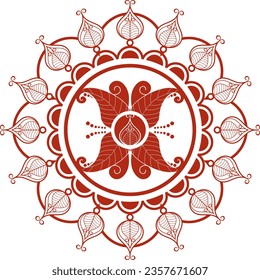 Elegant mandala background vector illustration design. pattern Unique mehndi designs symbol for meditation yoga logo,henna design,muslim wedding ornament, hindu tattoo ,healing logo,villa logo,wellnes