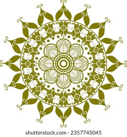 Elegant mandala background vector illustration design. pattern Unique mehndi designs symbol for meditation yoga logo,henna design,muslim wedding ornament, hindu tattoo ,healing logo,villa logo,wellnes