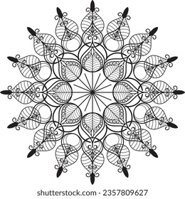 Elegant mandala background vector illustration design. pattern Unique mehndi designs symbol for meditation yoga logo,henna design,muslim wedding ornament, hindu tattoo ,healing logo,villa logo,wellnes