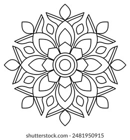 elegant mandala design for coloring book, tattoo and henna design, creative mandala art, mandala design for adults coloring book
